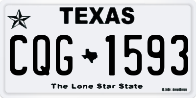 TX license plate CQG1593