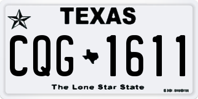 TX license plate CQG1611