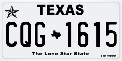 TX license plate CQG1615
