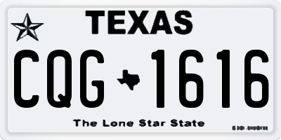 TX license plate CQG1616