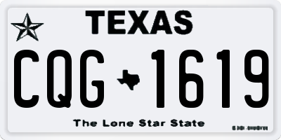 TX license plate CQG1619