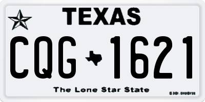 TX license plate CQG1621