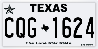 TX license plate CQG1624