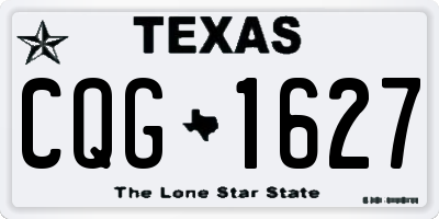 TX license plate CQG1627