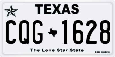 TX license plate CQG1628