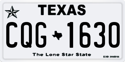 TX license plate CQG1630