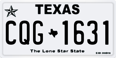 TX license plate CQG1631