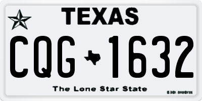 TX license plate CQG1632