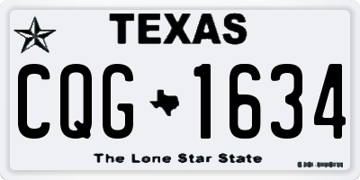 TX license plate CQG1634