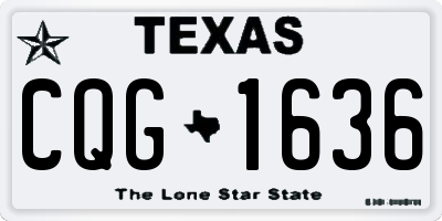 TX license plate CQG1636