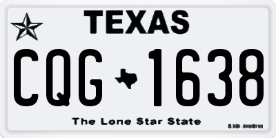 TX license plate CQG1638