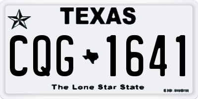 TX license plate CQG1641