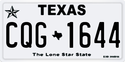 TX license plate CQG1644