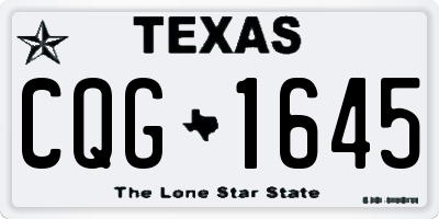 TX license plate CQG1645