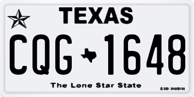 TX license plate CQG1648