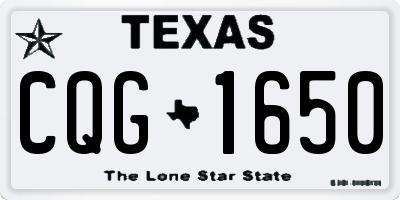TX license plate CQG1650