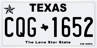 TX license plate CQG1652