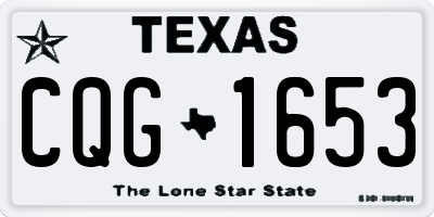 TX license plate CQG1653