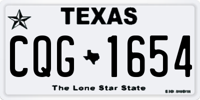 TX license plate CQG1654