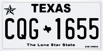 TX license plate CQG1655