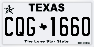 TX license plate CQG1660