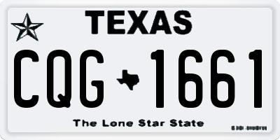 TX license plate CQG1661