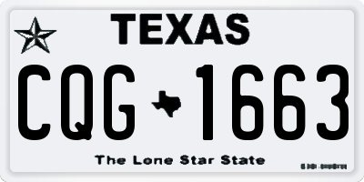 TX license plate CQG1663