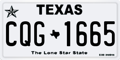 TX license plate CQG1665