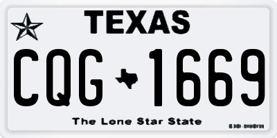 TX license plate CQG1669