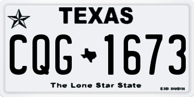 TX license plate CQG1673