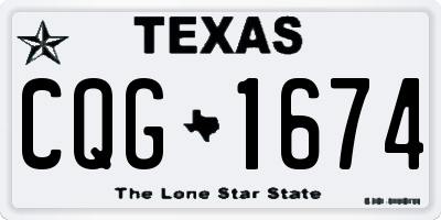 TX license plate CQG1674