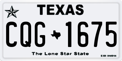 TX license plate CQG1675