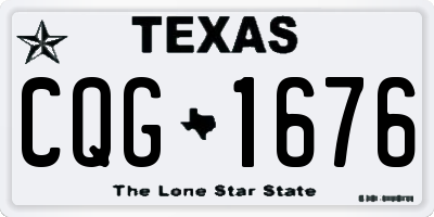 TX license plate CQG1676