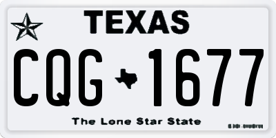 TX license plate CQG1677