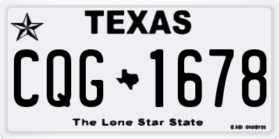 TX license plate CQG1678