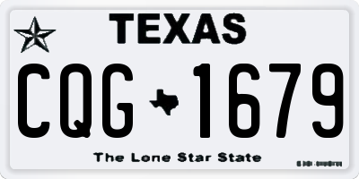TX license plate CQG1679