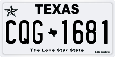 TX license plate CQG1681