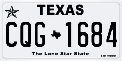 TX license plate CQG1684