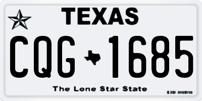 TX license plate CQG1685