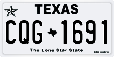 TX license plate CQG1691
