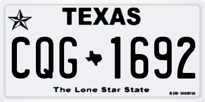 TX license plate CQG1692