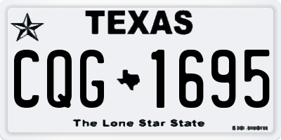 TX license plate CQG1695