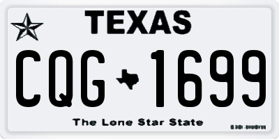 TX license plate CQG1699