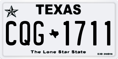 TX license plate CQG1711