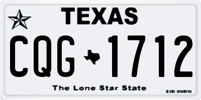 TX license plate CQG1712