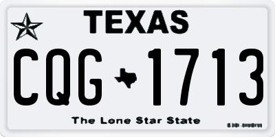 TX license plate CQG1713