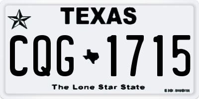 TX license plate CQG1715