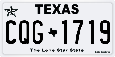 TX license plate CQG1719