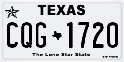 TX license plate CQG1720