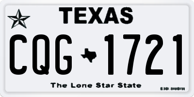 TX license plate CQG1721